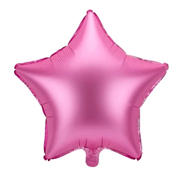 Csillag alakú light pink fólia lufi, 19"/48cm