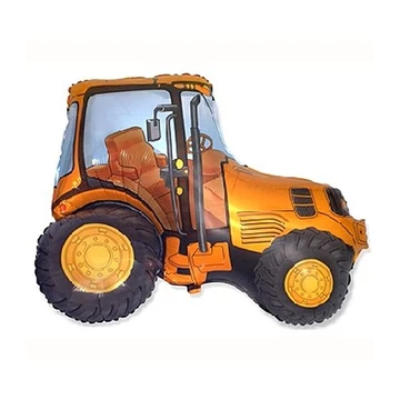 Narancssárga traktor fólia lufi