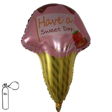 Fagylalt formájú fólia lufi, kb 55cm