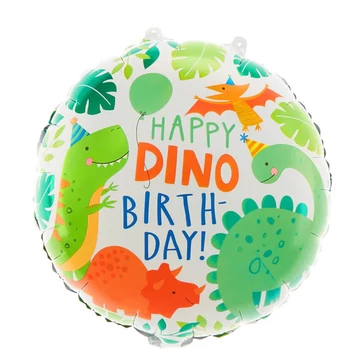 Dinoszauruszos szülinapi fólia lufi, 46 cm