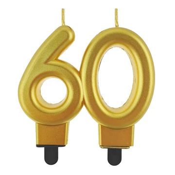Tortagyertya, arany metál, 60-as