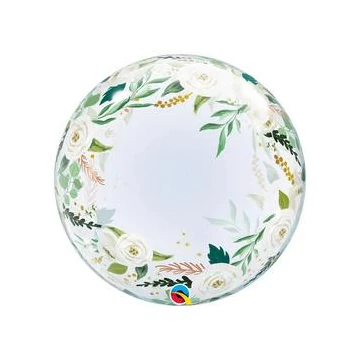 24 inch-es Virágmintás - Wedding Floral Deco Bubble Lufi