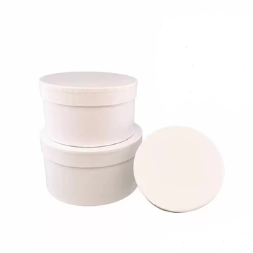 Papírdoboz kerek - 12 cm átmérő - Fehér