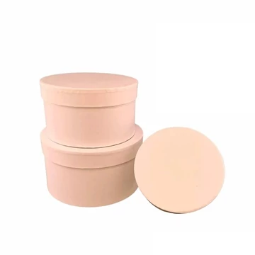 Papírdoboz kerek - 15 cm átmérő - Púder