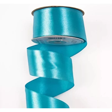 Szatén szalag - 38 mm - Aqua Kék