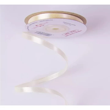 Szatén szalag 6 mm - Ekrü