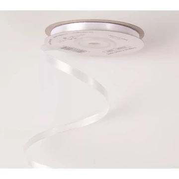 Szatén szalag 6 mm- Fehér