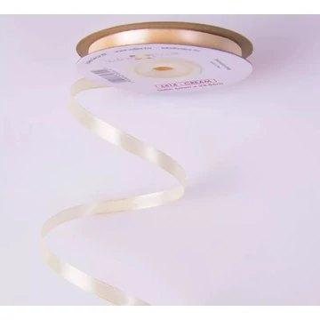 Szatén szalag 6 mm  - Krém