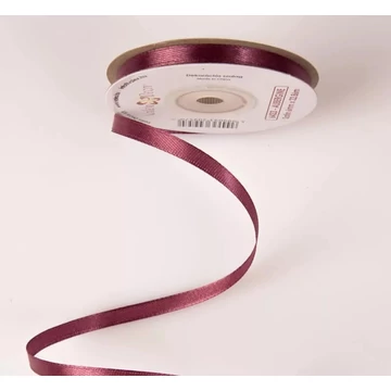 Szatén szalag 6 mm- Padlizsánlila