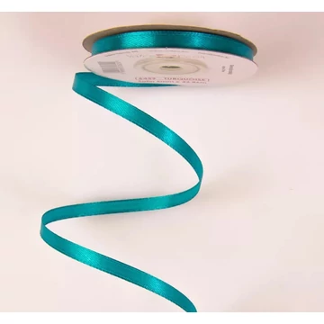 Szatén szalag 6 mm - Türkizkék