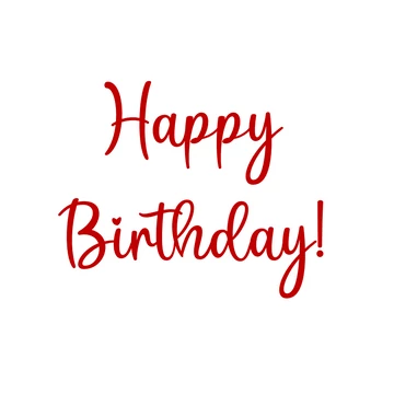 Happy Birthday! Öntapadós felirat  - bordó