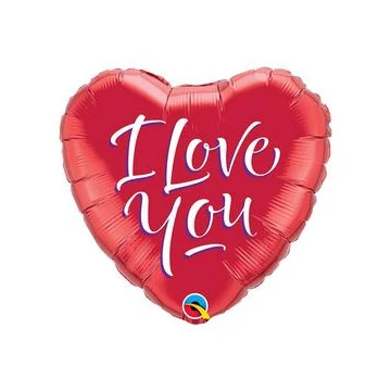 18 inch-es I Love You Script (Feliratos) Modern Szerelmes Fólia Lufi
