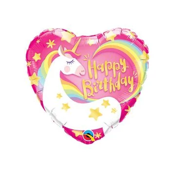 18 inch-es Birthday Magical Unicorn Fólia Lufi