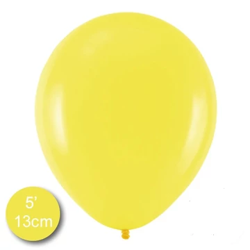 5 inch-es latex lufi - Pasztel sárga (20 db/csomag)