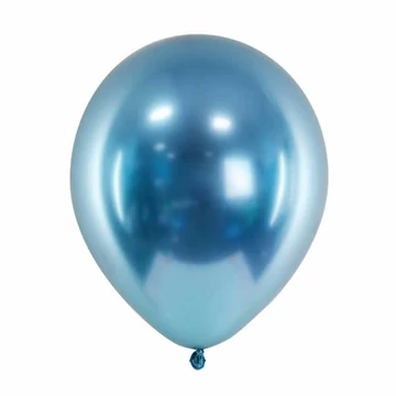 12 inch-es latex lufi - Króm kék (10 db/csomag)