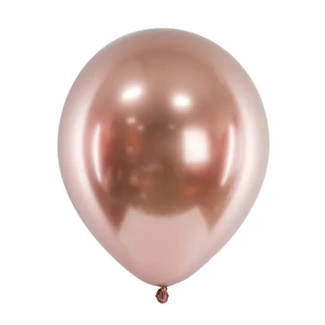 12 inch-es latex lufi - Króm rose gold (10 db/csomag)