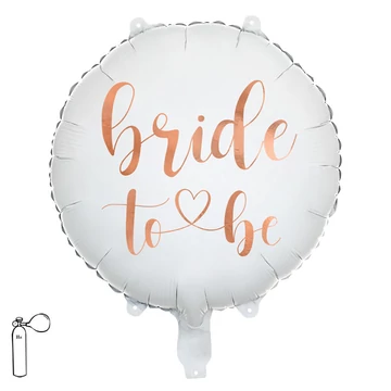 Bride To Be fehér fólia lufi - 35 cm