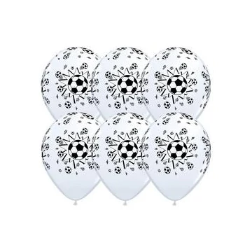 11 inch-es Soccer Balls White - Focilabdás Lufi (6 db/csomag)