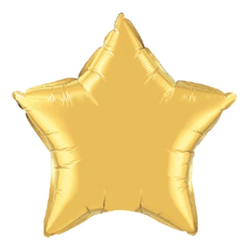 20 inch-es Metál Arany - Metallic Gold Csillag Fólia Lufi