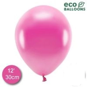 Eco lufi, latex, metál fukszia - 10 db/csomag