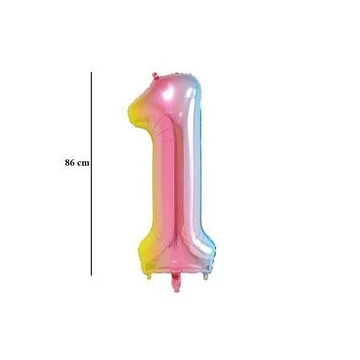 34 inch-es 1 Rainbow Számos Super Shape Fólia Lufi