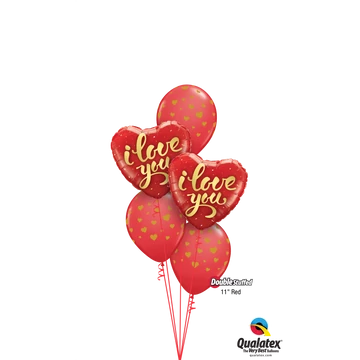 "I love you" Gold Hearts luficsokor