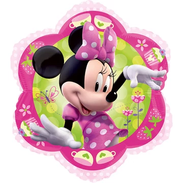 Minnie egér virág alakú fólia lufi, 43 cm