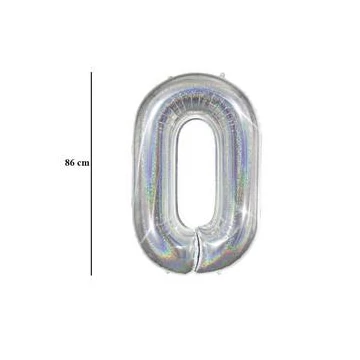 34 inch-es 0 Csillogó Ezüst - Laser Silver Számos Super Shape Fólia Lufi