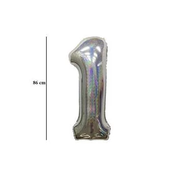 34 inch-es 1 Csillogó Ezüst - Laser Silver Számos Super Shape Fólia Lufi