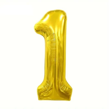 Arany 1. szám, csillogó, 101 cm