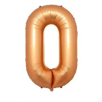 Narancssárga 0. szám fólia lufi, 86 cm
