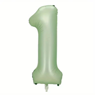 Oliva zöld 1. szám fólia lufi, 86 cm