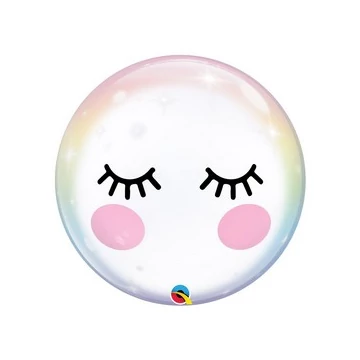 22 inch-es Szempilla Mintás Unikornis - Eyelashes Unicorn Bubble Lufi