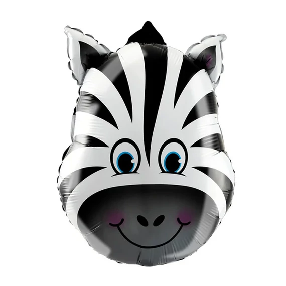 Zebra fej fólia lufi 44 x 55 cm