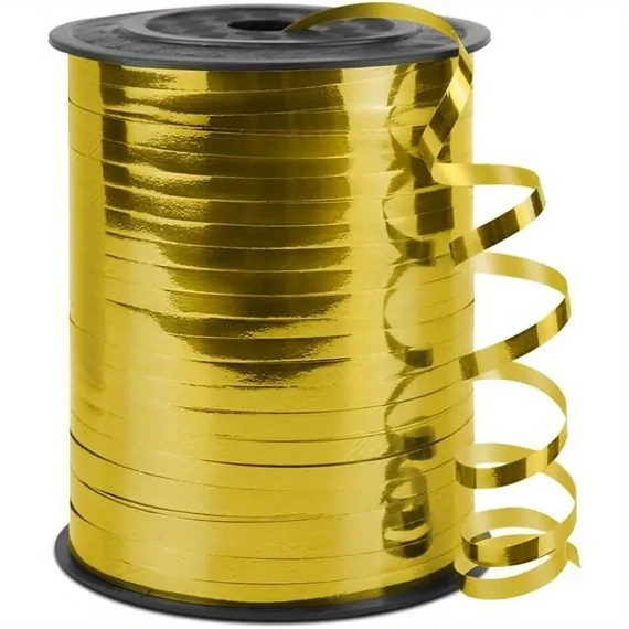 Lufi kötöző szalag 5 mm - metál arany - 10 méter/csomag