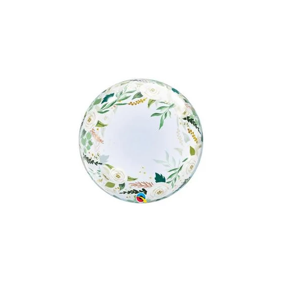 24 inch-es Virágmintás - Wedding Floral Deco Bubble Lufi
