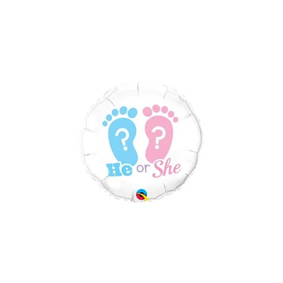 18 inch-es He or She? Footprints Fólia Lufi
