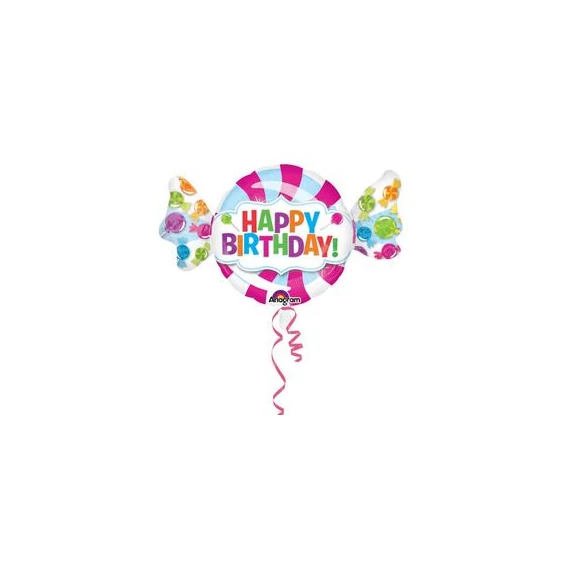 Sweet Shop Happy Birthday Super Shape Szülinapi Fólia Lufi