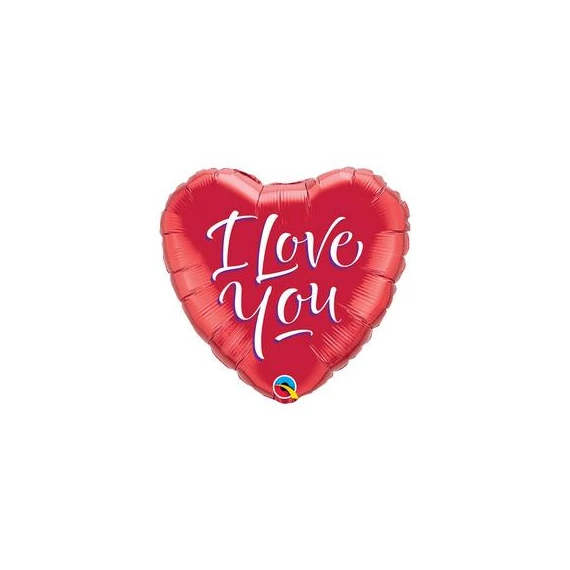 18 inch-es I Love You Script (Feliratos) Modern Szerelmes Fólia Lufi