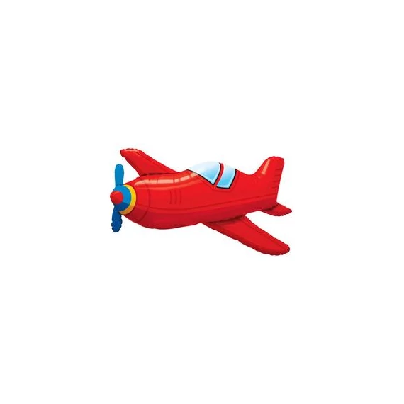 36 inch-es Red Vintage Airplane Fólia Lufi
