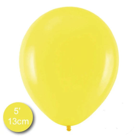 5 inch-es latex lufi - Pasztel sárga (20 db/csomag)