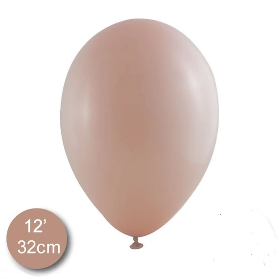 12 inch-es latex lufi - Metál rose gold (10 db/csomag)