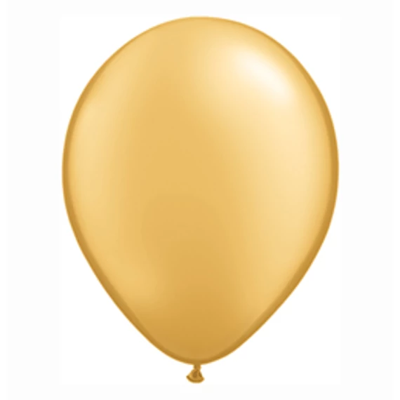 5 inch-es Gold (Metallic) Kerek Lufi (10 db/csomag)