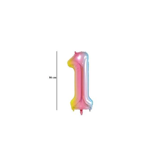 34 inch-es 1 Rainbow Számos Super Shape Fólia Lufi
