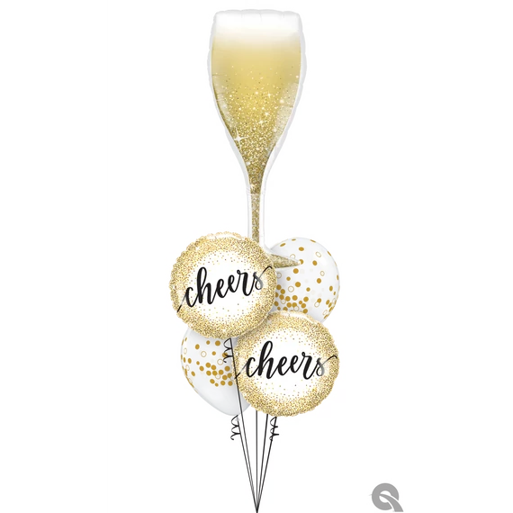 "Bubbly Cheers" szilveszteri lufi csokor