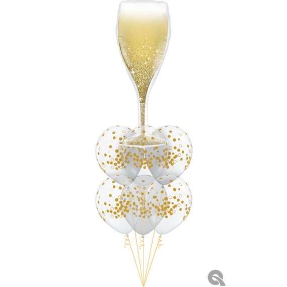 "Golden Champagne" szilveszteri lufi csokor