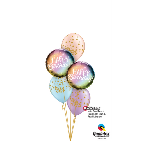 'Pearly Whirly Birthday' szülinapi lufi csokor
