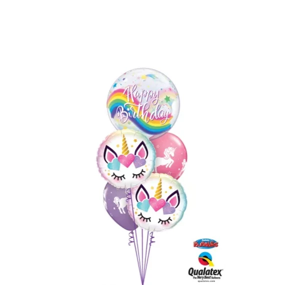 "Unicorn Bubble" szülinapi lufi csokor