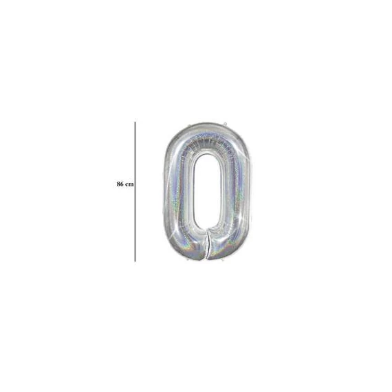 34 inch-es 0 Csillogó Ezüst - Laser Silver Számos Super Shape Fólia Lufi