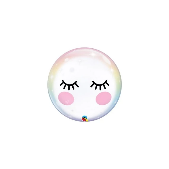 22 inch-es Szempilla Mintás Unikornis - Eyelashes Unicorn Bubble Lufi